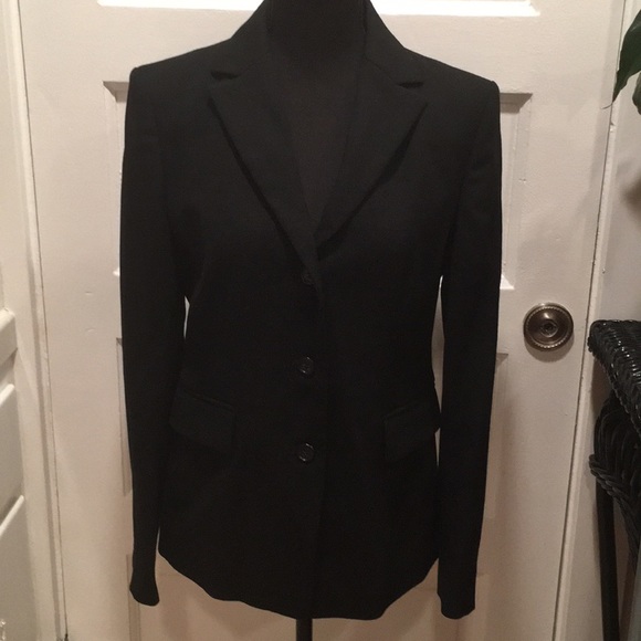 BLACK J CREW JACKET,SIZE 6, VERY NICE, 100%WOOL